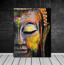 Load image into Gallery viewer, Buddha face on canvas no frame home decor Wall poster decoration