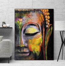 Load image into Gallery viewer, Buddha face on canvas no frame home decor Wall poster decoration