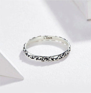 BAMOER Engraved Pattern Ring