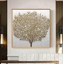 Load image into Gallery viewer, Abstract Golden Tree Pictures for Living Room No Frame
