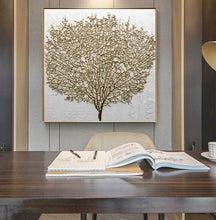 Load image into Gallery viewer, Abstract Golden Tree Pictures for Living Room No Frame
