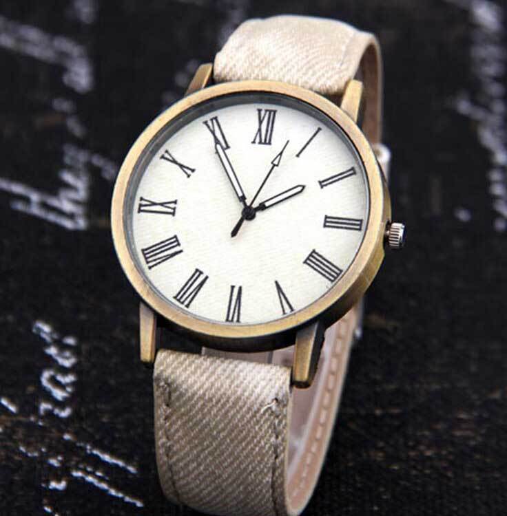 Quartz Watch Denim Design Leather Strap Male Casual Wristwatch Relogio Feminino Ladies And Female Watch