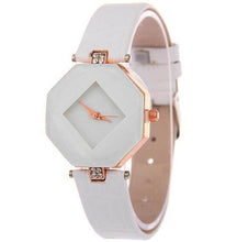 Load image into Gallery viewer, Gem Cut Geometry Crystal Leather Quartz Wristwatch Fashion Dress
